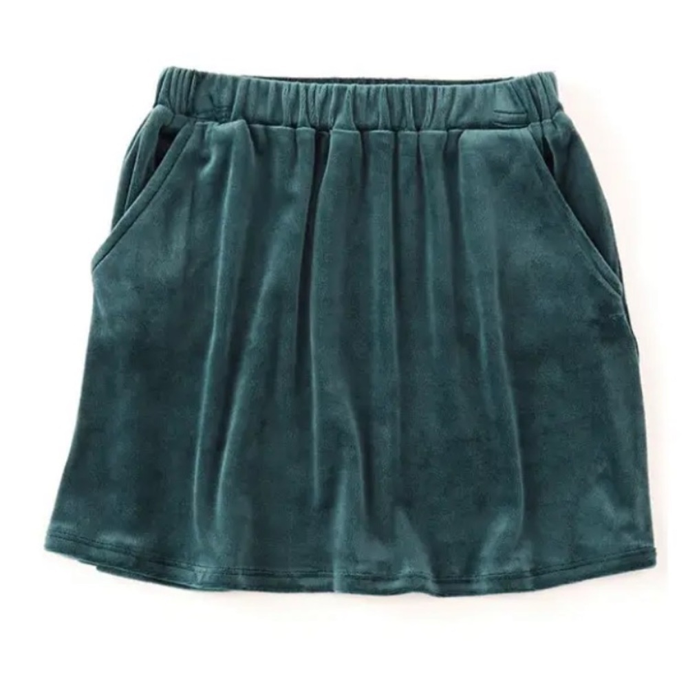 ✅Copper Key Girls Green Velour Skirt NWT